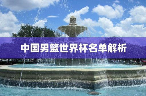 中国男篮世界杯名单解析