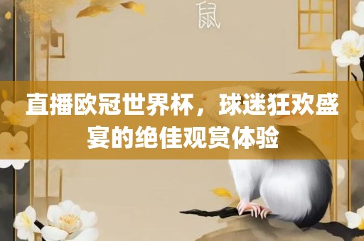 直播欧冠世界杯，球迷狂欢盛宴的绝佳观赏体验