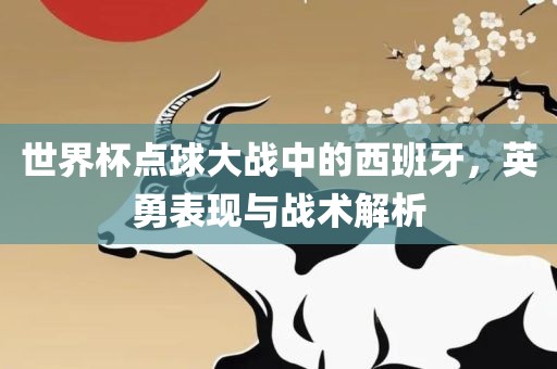 世界杯点球大战中的西班牙，英勇表现与战术解析