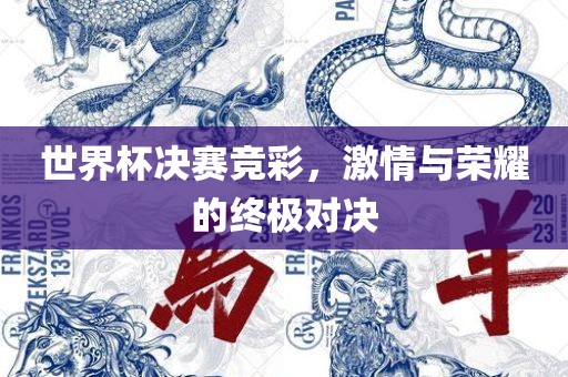 世界杯决赛竞彩，激情与荣耀的终极对决