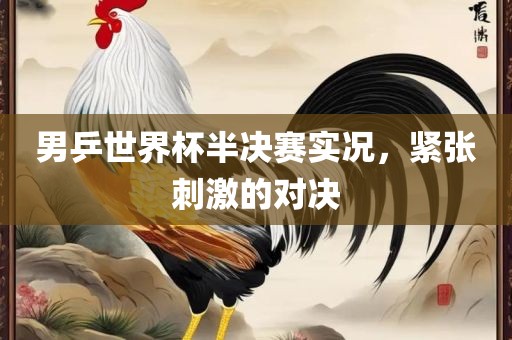 男乒世界杯半决赛实况,紧张刺激的对决