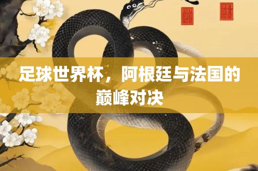 足球世界杯，阿根廷与法国的巅峰对决