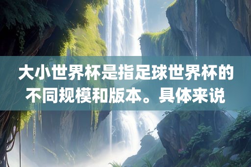 大小世界杯是指足球世界杯的不同规模和版本。具体来说