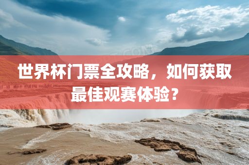世界杯门票全攻略，如何获取最佳观赛体验？