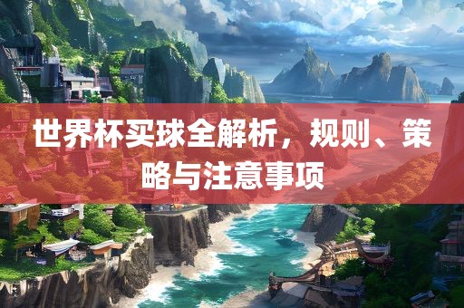 世界杯买球全解析，规则、策略与注意事项