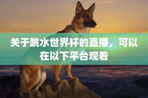 关于跳水世界杯的直播，可以在以下平台观看