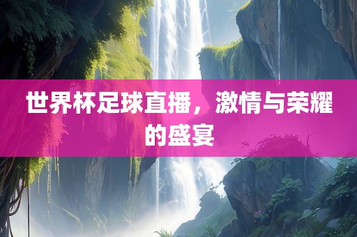 世界杯足球直播，激情与荣耀的盛宴