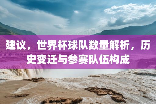 建议,世界杯球队数量解析,历史变迁与参赛队伍构成