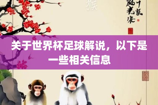 关于世界杯足球解说，以下是一些相关信息