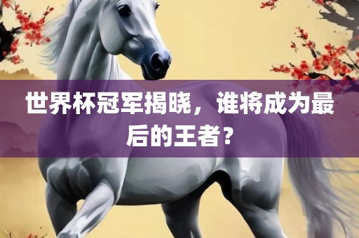 世界杯冠军揭晓，谁将成为最后的王者？