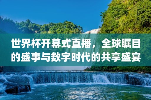 世界杯开幕式直播，全球瞩目的盛事与数字时代的共享盛宴