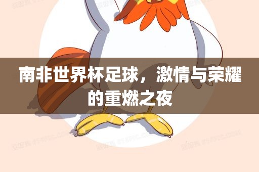 南非世界杯足球，激情与荣耀的重燃之夜