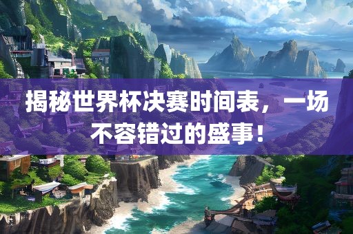 揭秘世界杯决赛时间表，一场不容错过的盛事！