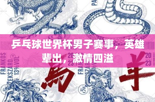 乒乓球世界杯男子赛事，英雄辈出，激情四溢