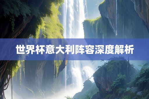 世界杯意大利阵容深度解析