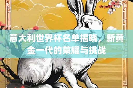 意大利世界杯名单揭晓,新黄金一代的荣耀与挑战