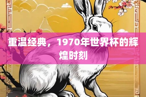 重温经典，1970年世界杯的辉煌时刻