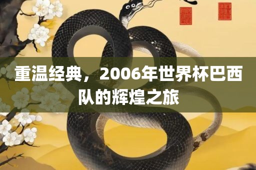 重温经典，2006年世界杯巴西队的辉煌之旅
