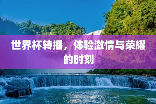 世界杯转播，体验激情与荣耀的时刻