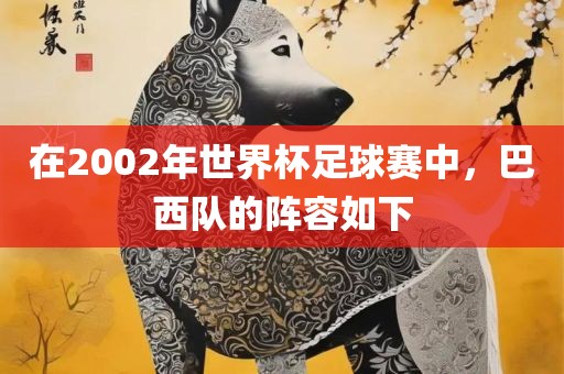在2002年世界杯足球赛中，巴西队的阵容如下