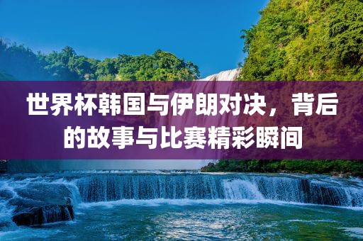 世界杯韩国与伊朗对决，背后的故事与比赛精彩瞬间