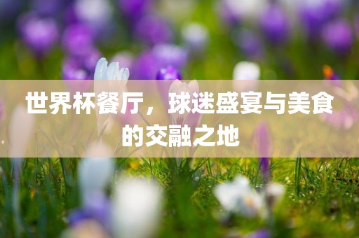 世界杯餐厅,球迷盛宴与美食的交融之地