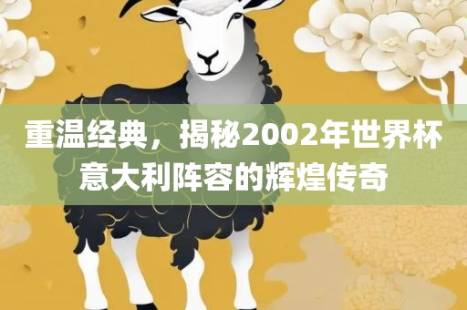 重温经典，揭秘2002年世界杯意大利阵容的辉煌传奇