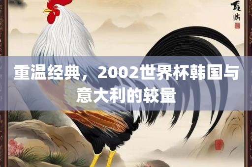 重温经典，2002世界杯韩国与意大利的较量