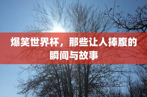 爆笑世界杯，那些让人捧腹的瞬间与故事