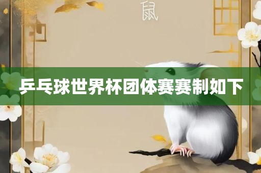 乒乓球世界杯团体赛赛制如下