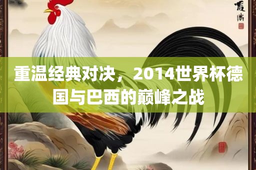重温经典对决，2014世界杯德国与巴西的巅峰之战