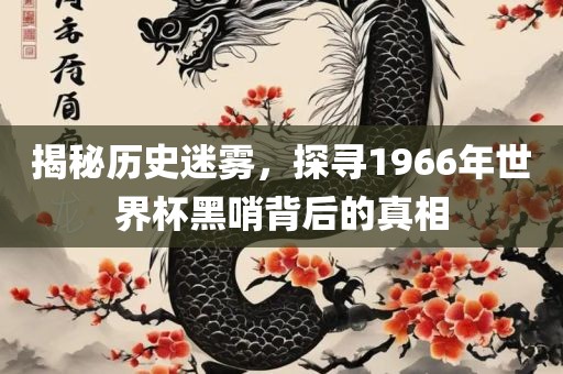 揭秘历史迷雾，探寻1966年世界杯黑哨背后的真相