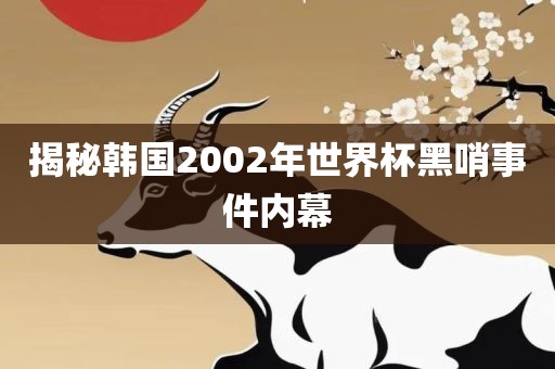 揭秘韩国2002年世界杯黑哨事件内幕