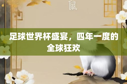 足球世界杯盛宴，四年一度的全球狂欢