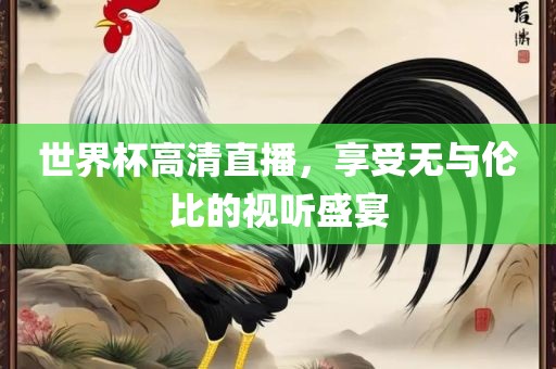 世界杯高清直播，享受无与伦比的视听盛宴