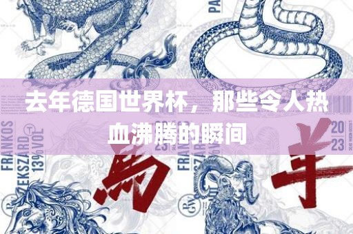 去年德国世界杯，那些令人热血沸腾的瞬间