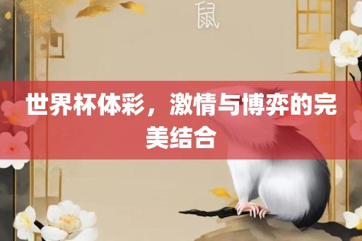 世界杯体彩，激情与博弈的完美结合
